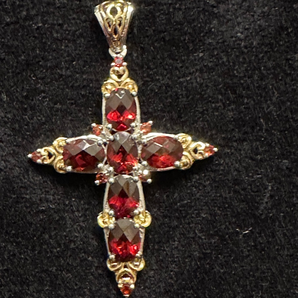 Cross With Garnets.